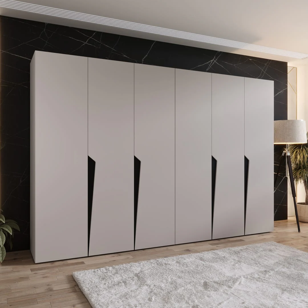 Piano I Hinged Door Wardrobe 300cm - Image 3
