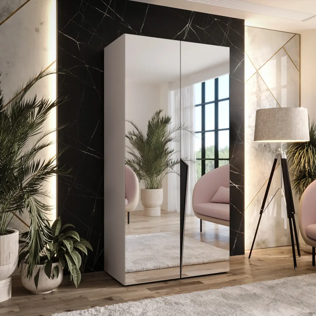 Piano III Hinged Door Wardrobe 100cm - Image 3