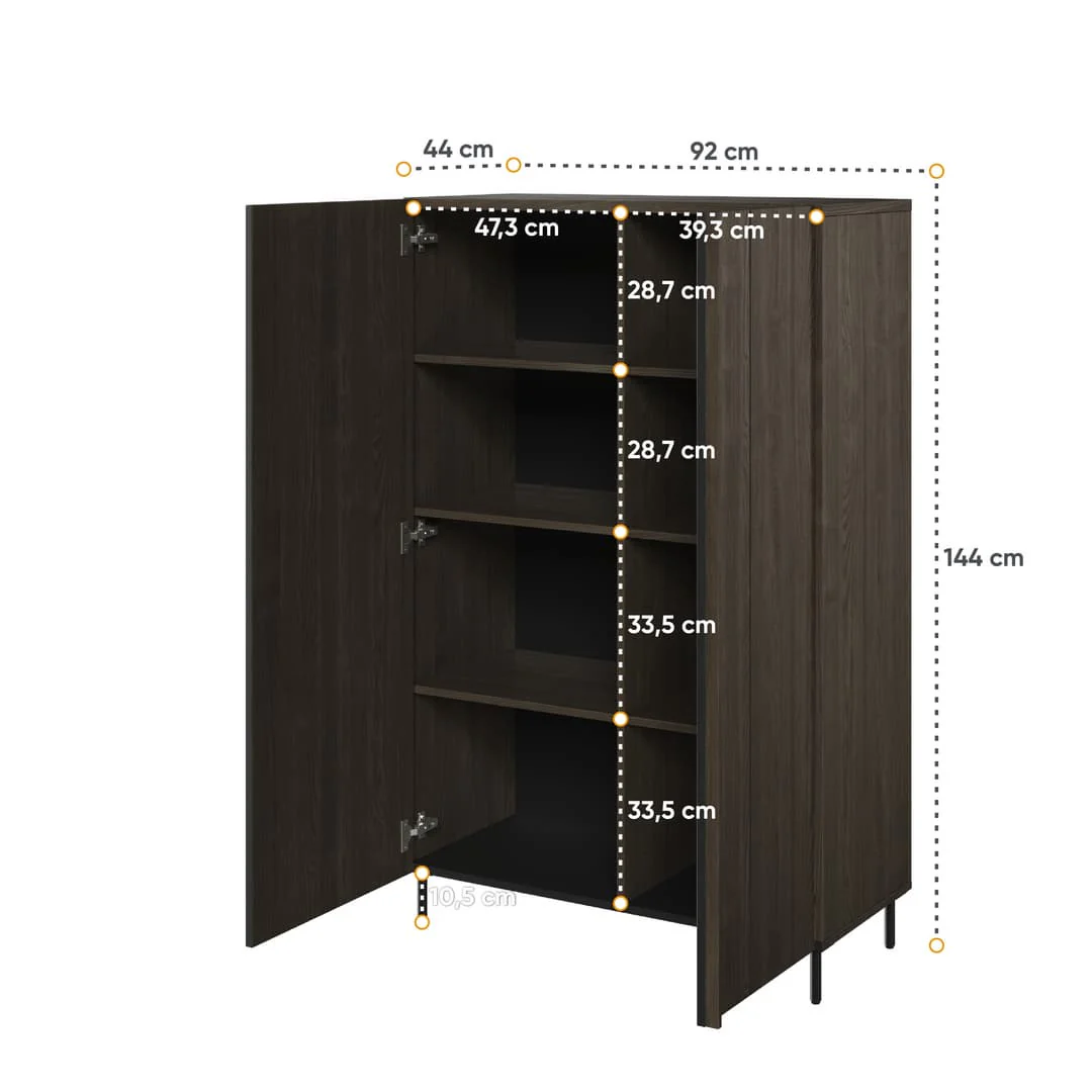 Piemonte PE-05 Highboard Cabinet 92cm - Image 4