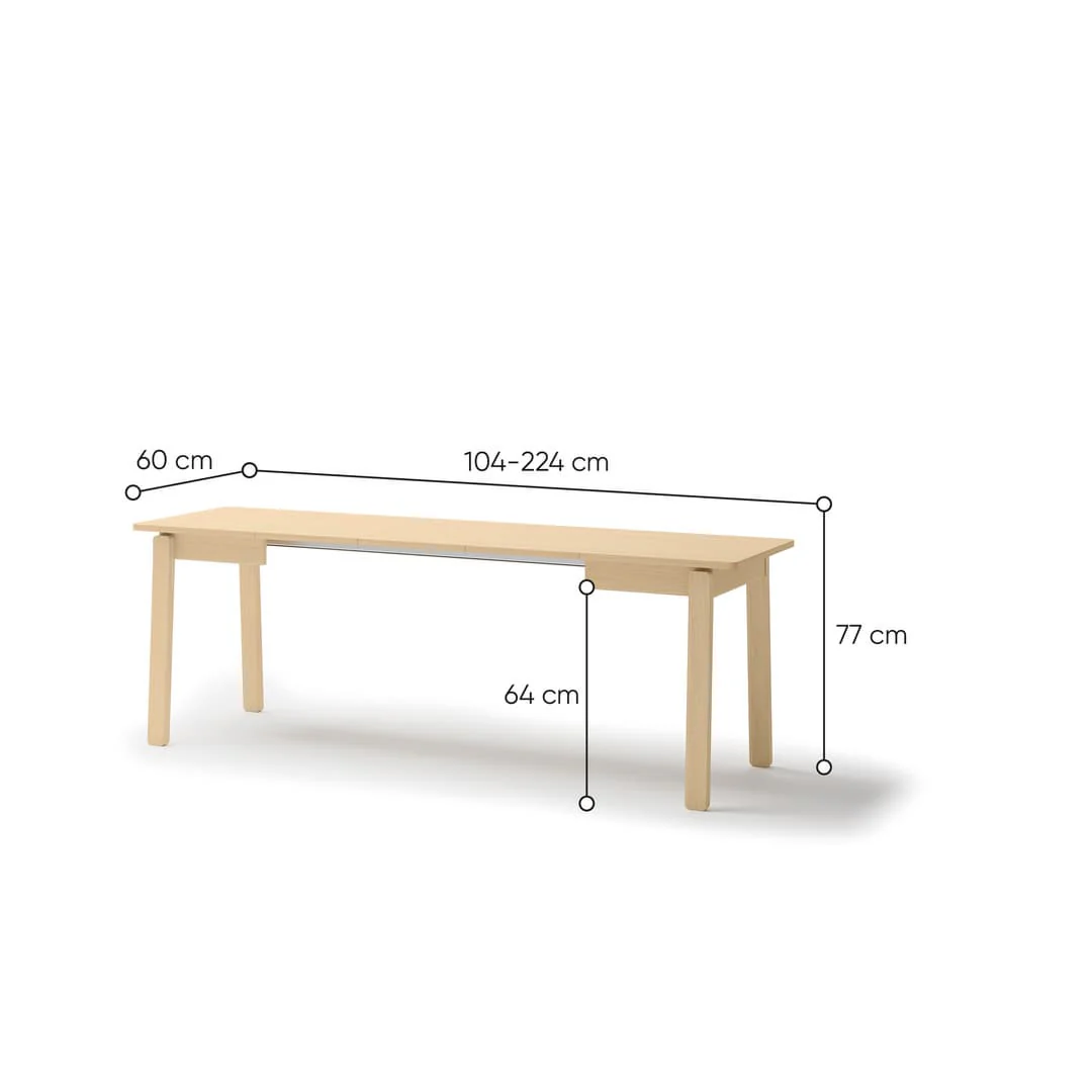 Plot PT-02 Extendable Dining Table 104cm - Image 11