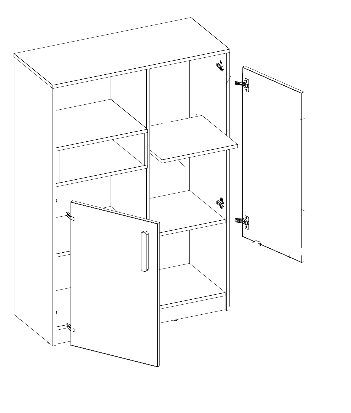 Pok PO-06 Sideboard Cabinet 90cm - Image 3