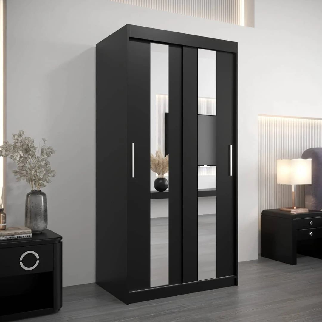 Pole Sliding Door Wardrobe 100cm - Image 10