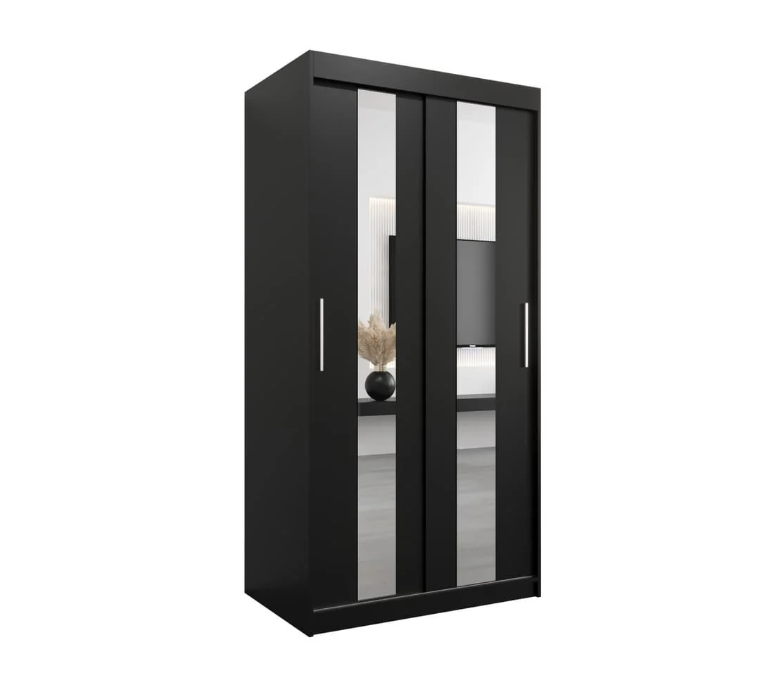 Pole Sliding Door Wardrobe 100cm - Image 11