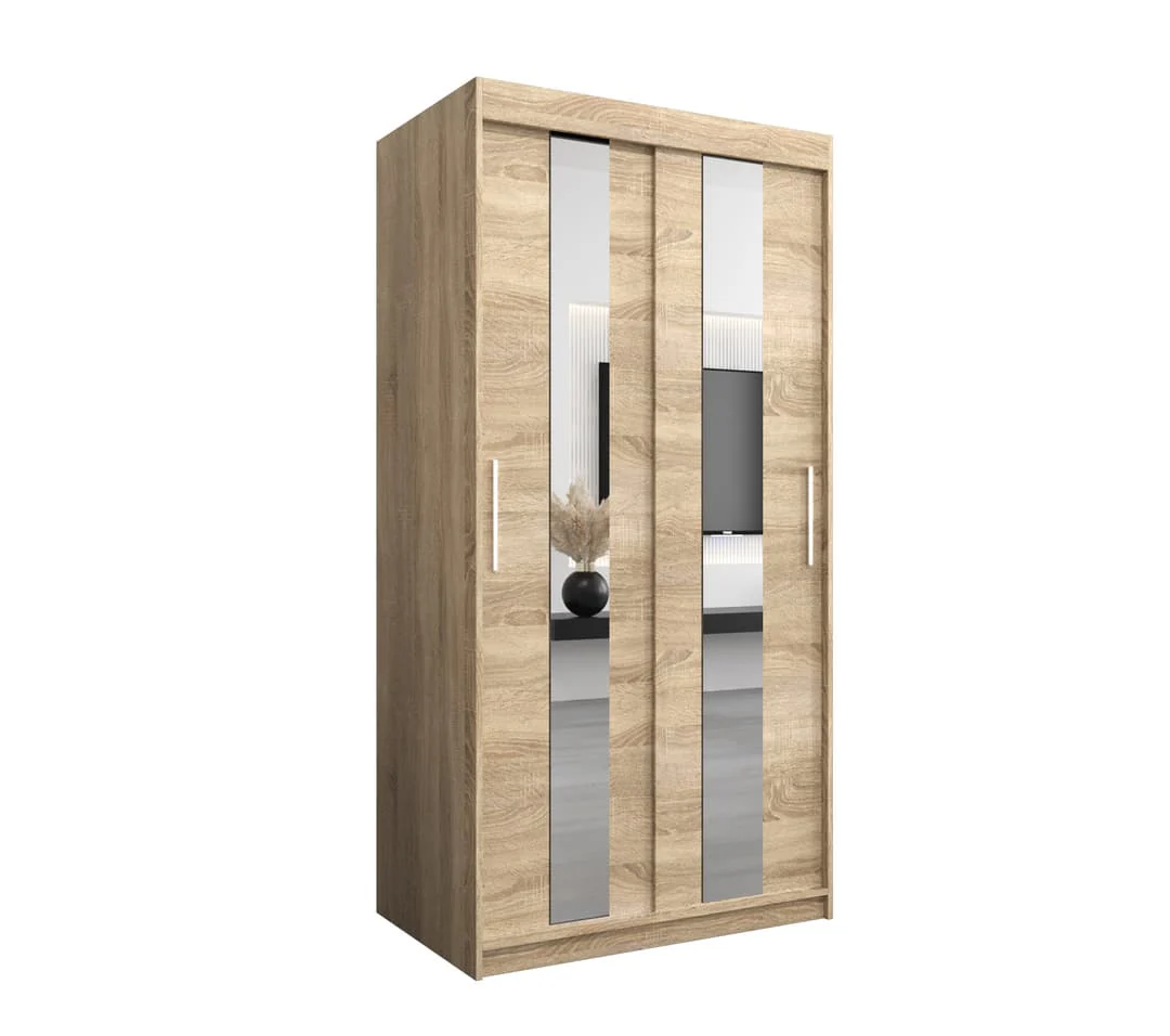 Pole Sliding Door Wardrobe 100cm - Image 15