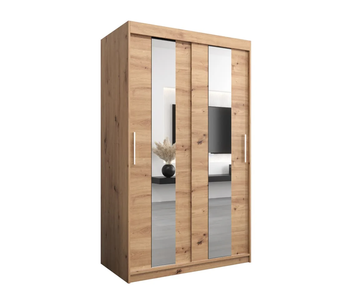 Pole Sliding Door Wardrobe 120cm - Image 2