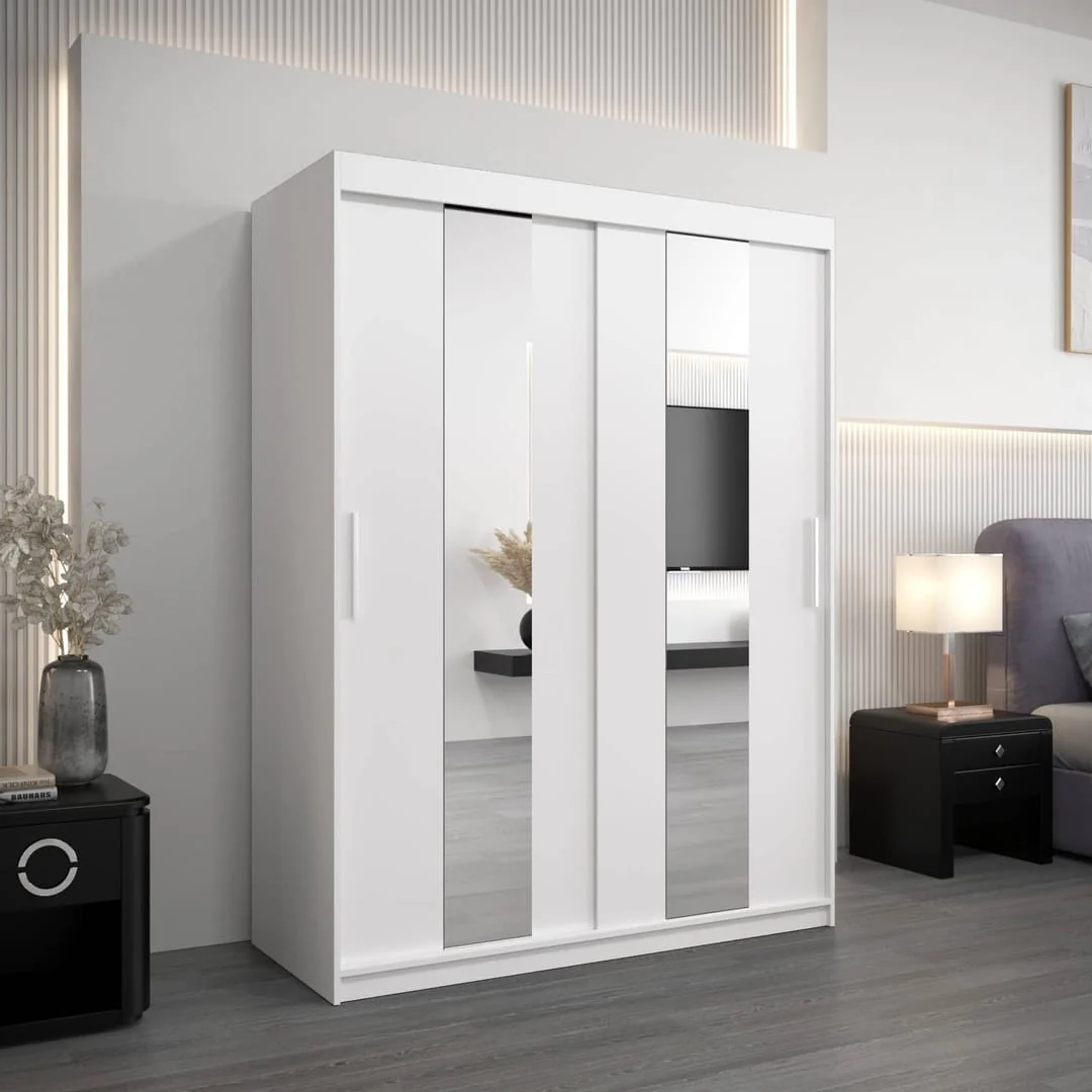 Pole Sliding Door Wardrobe 150cm - Image 5