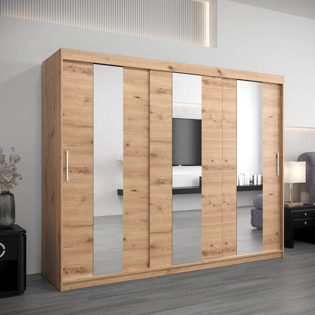 Pole Sliding Door Wardrobe 250cm
