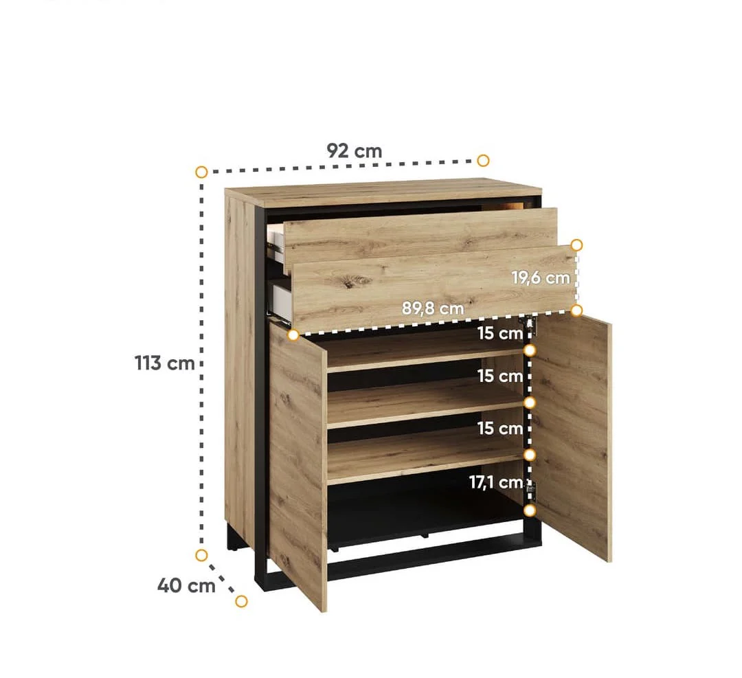 Quant QG-02 Hallway Cabinet 92cm - Image 4