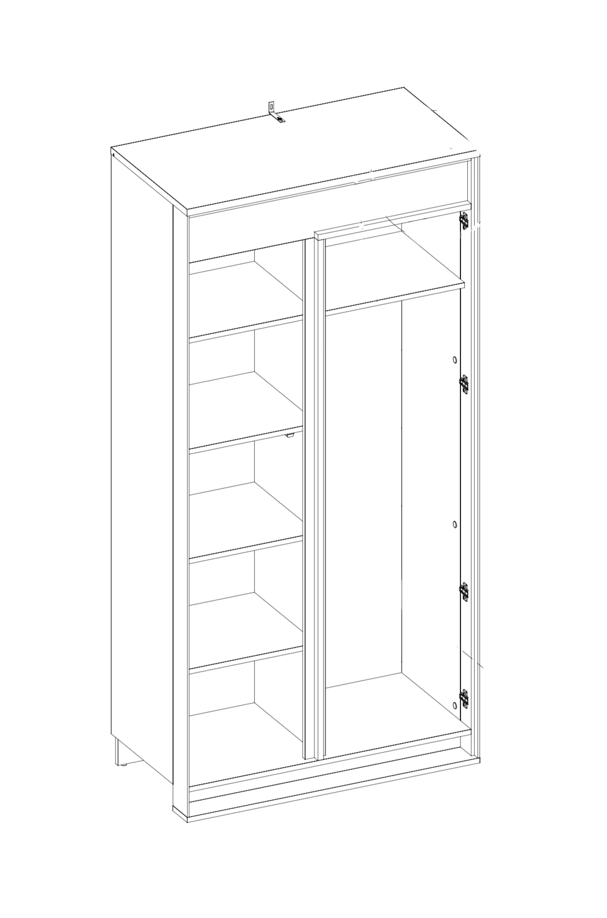 Quant QA-01 Hinged Wardrobe 95cm - Image 4