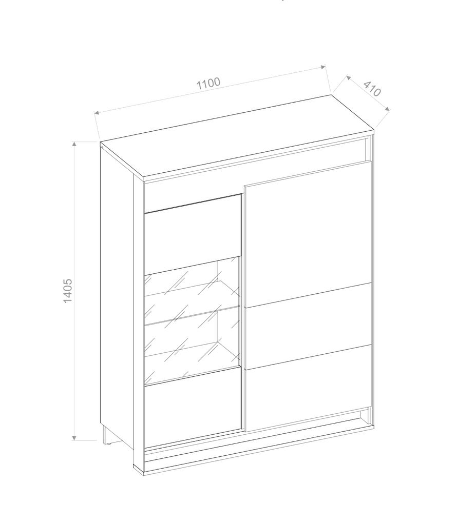 Quant QA-06 Display Cabinet 110cm - Image 4