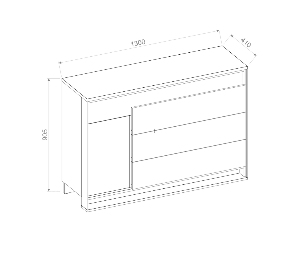 Quant QA-08 Sideboard Cabinet 130cm - Image 7