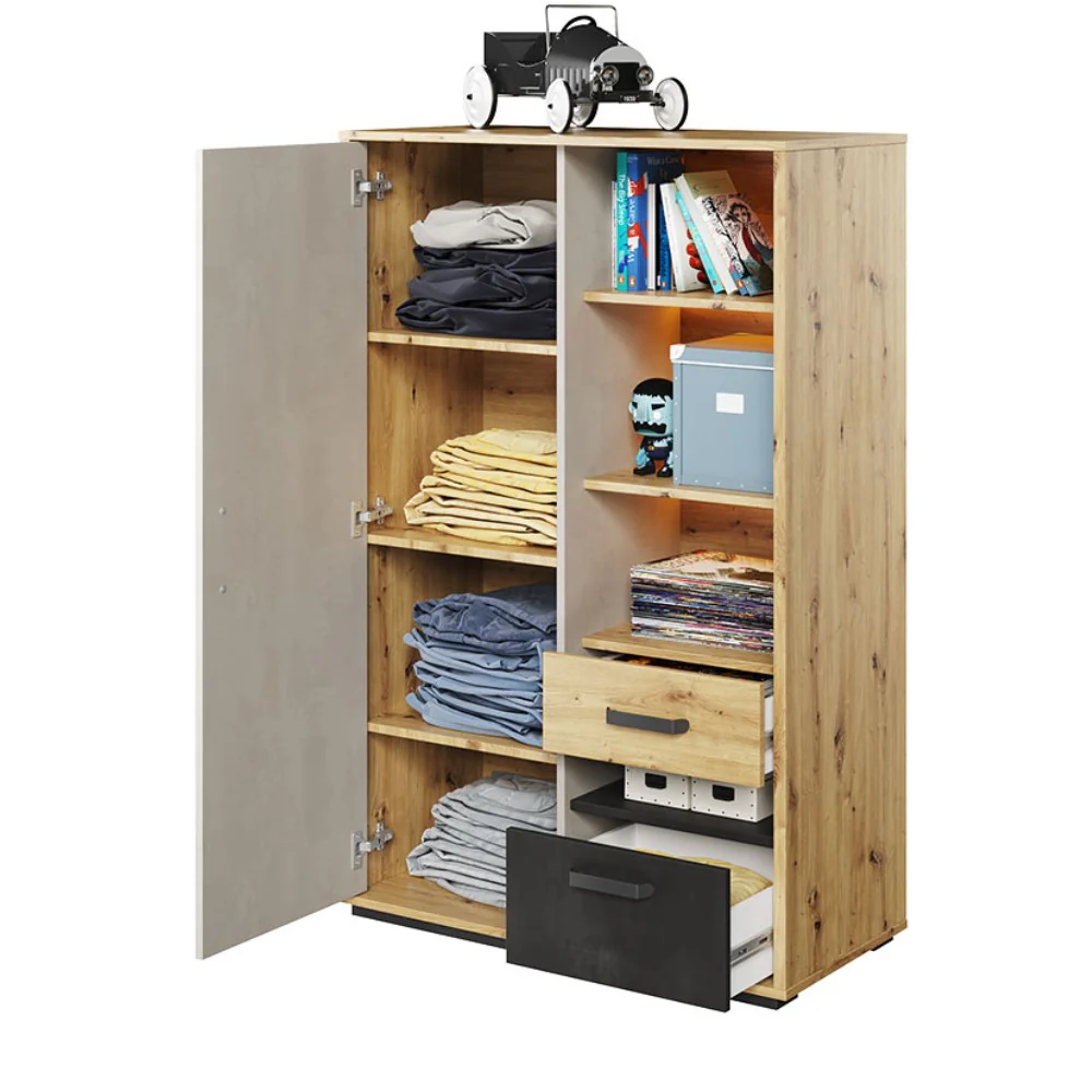 Qubic 05 Storage Cabinet 90cm with LED - Image 4