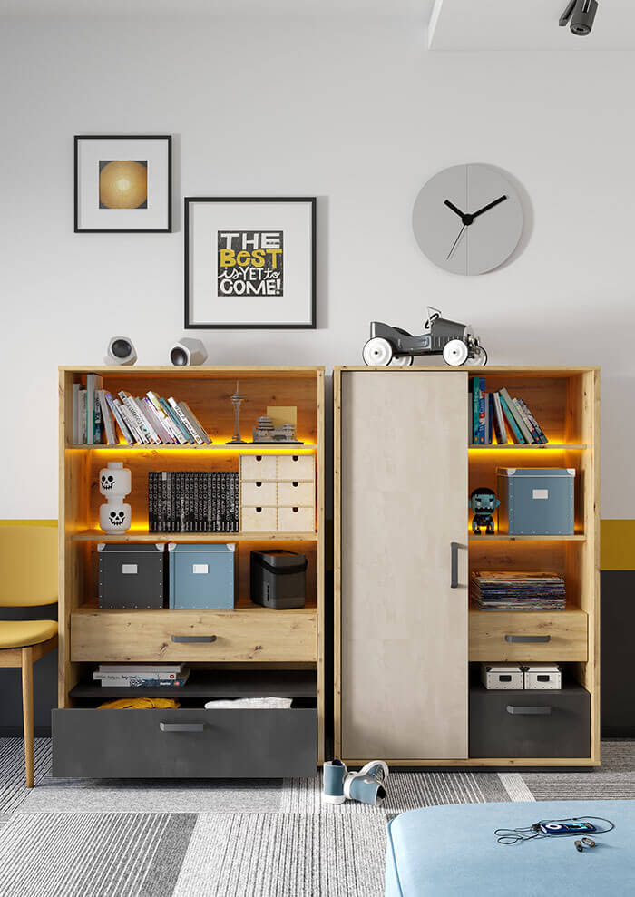 Qubic 05 Storage Cabinet 90cm with LED - Image 6