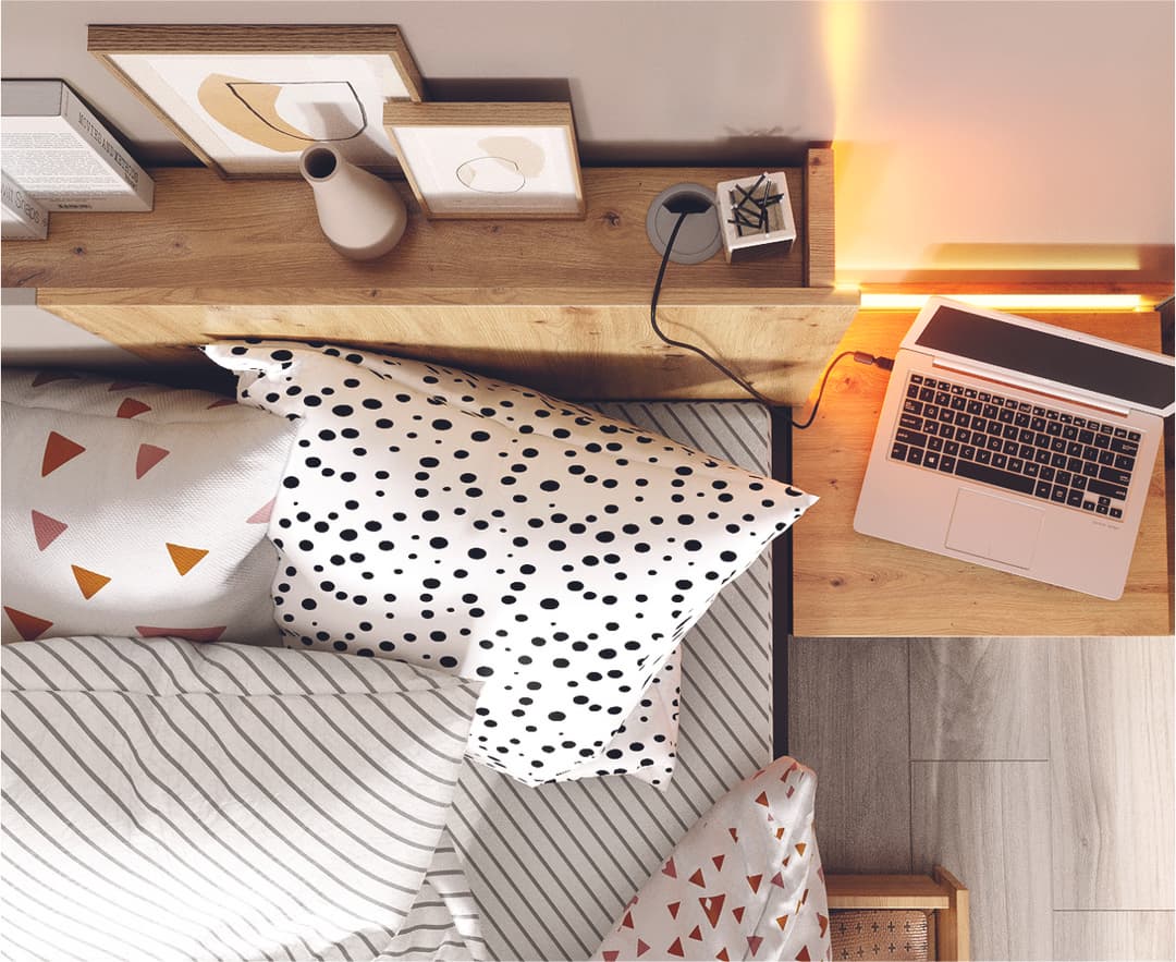 Qubic 10 Bedside Cabinet 45cm with LED - Image 4