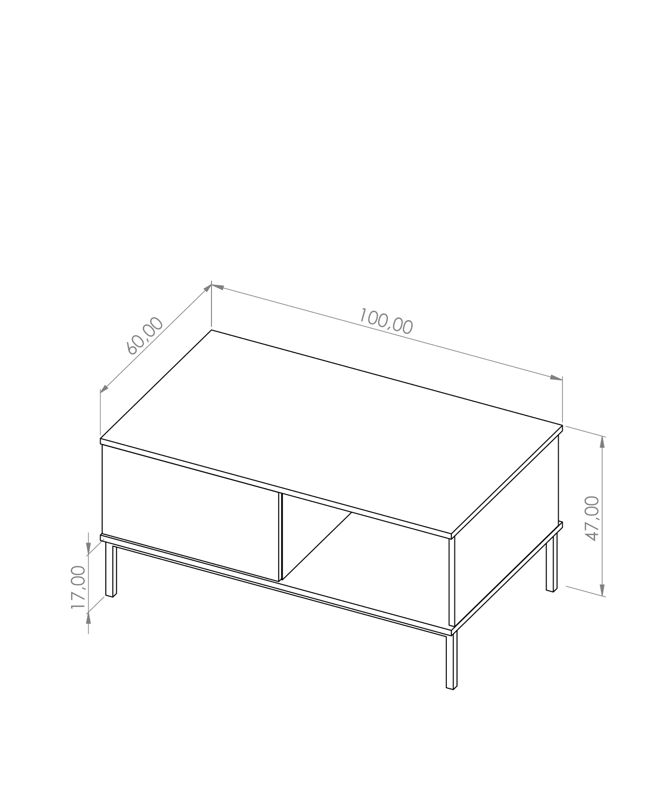 Querty 02 Coffee Table 100cm - Image 11