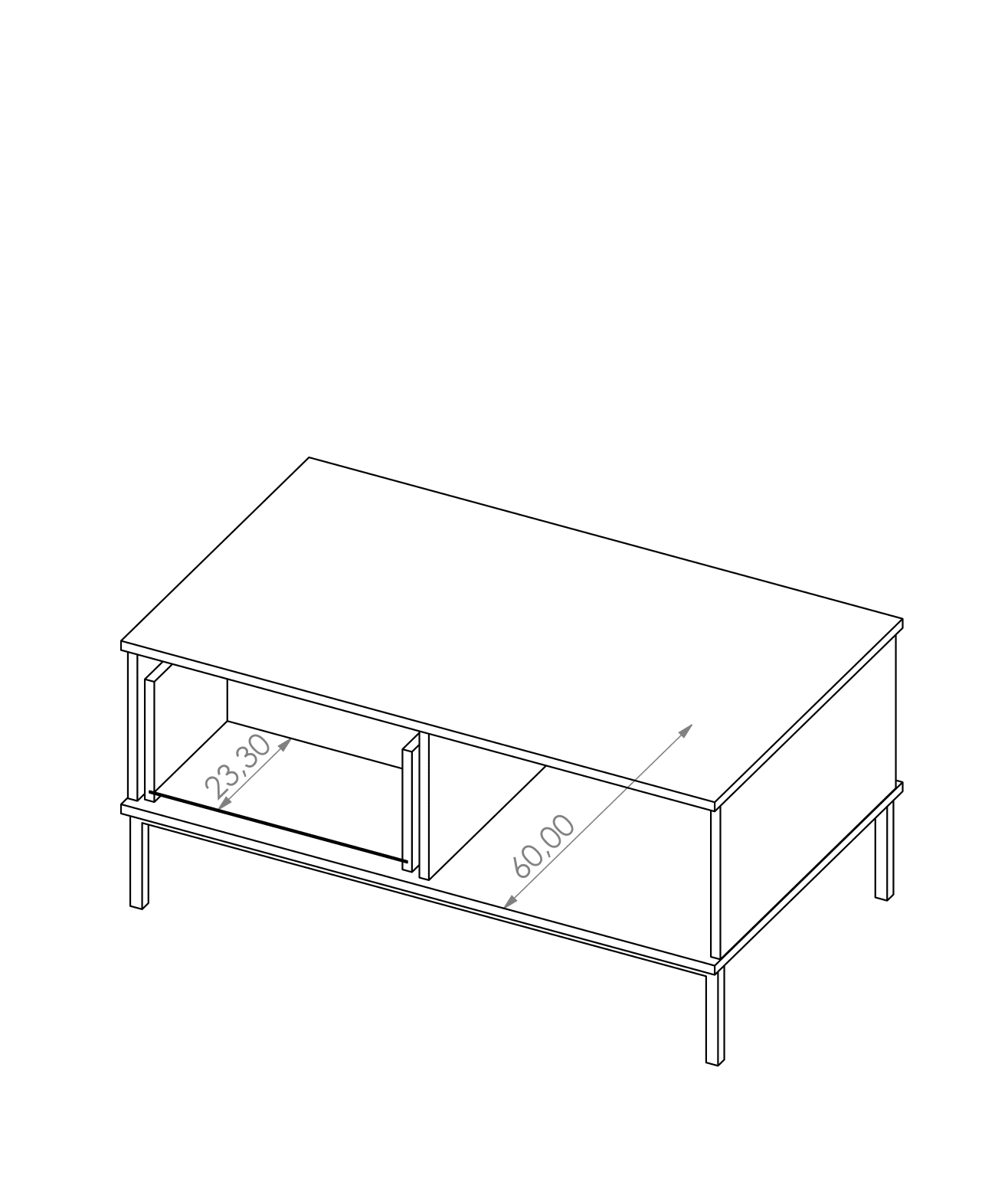 Querty 02 Coffee Table 100cm - Image 12
