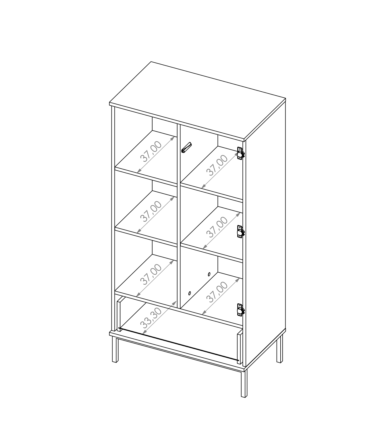 Querty 03 Highboard Cabinet 70cm - Image 12