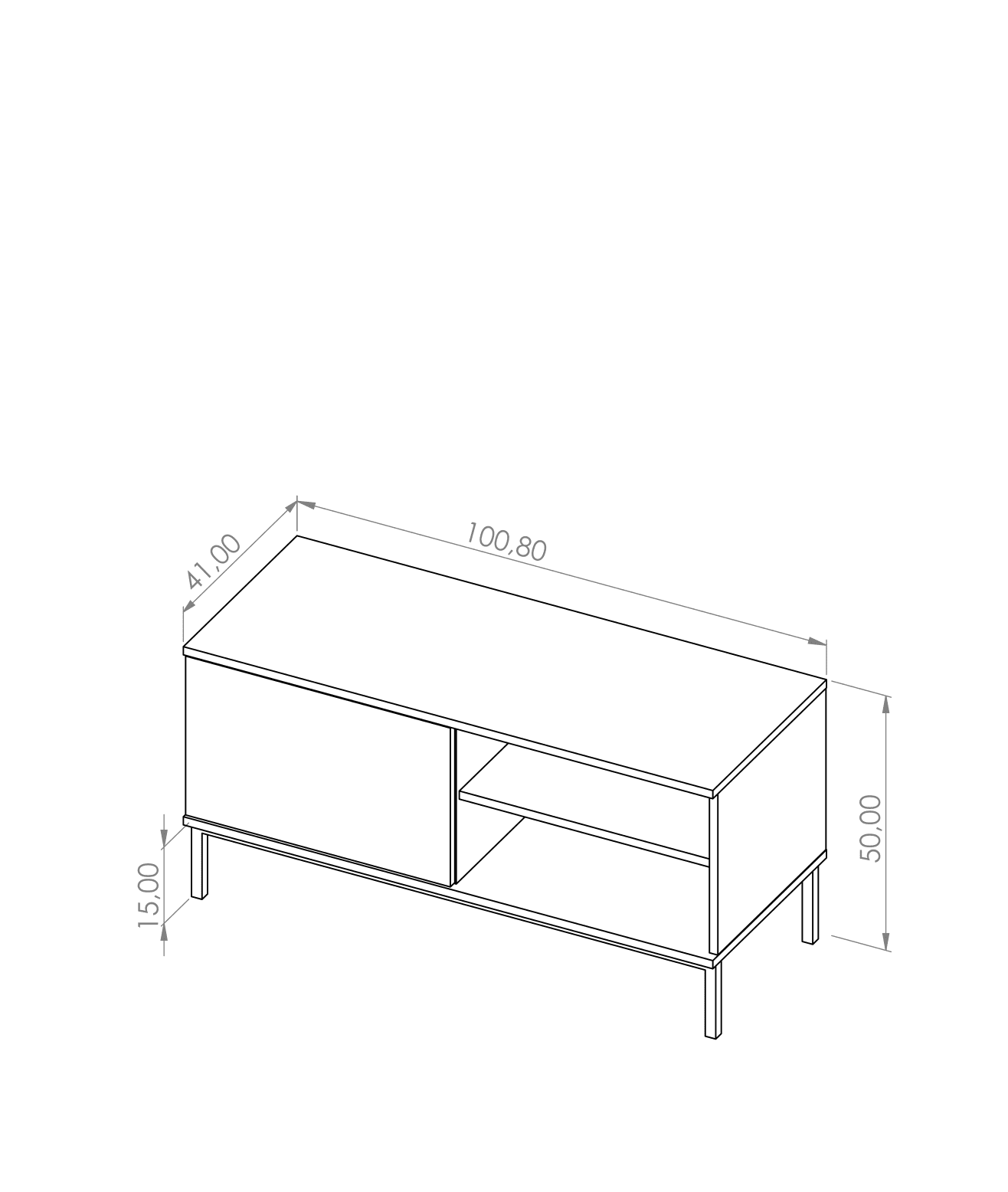 Querty 04 TV Cabinet 101cm - Image 11