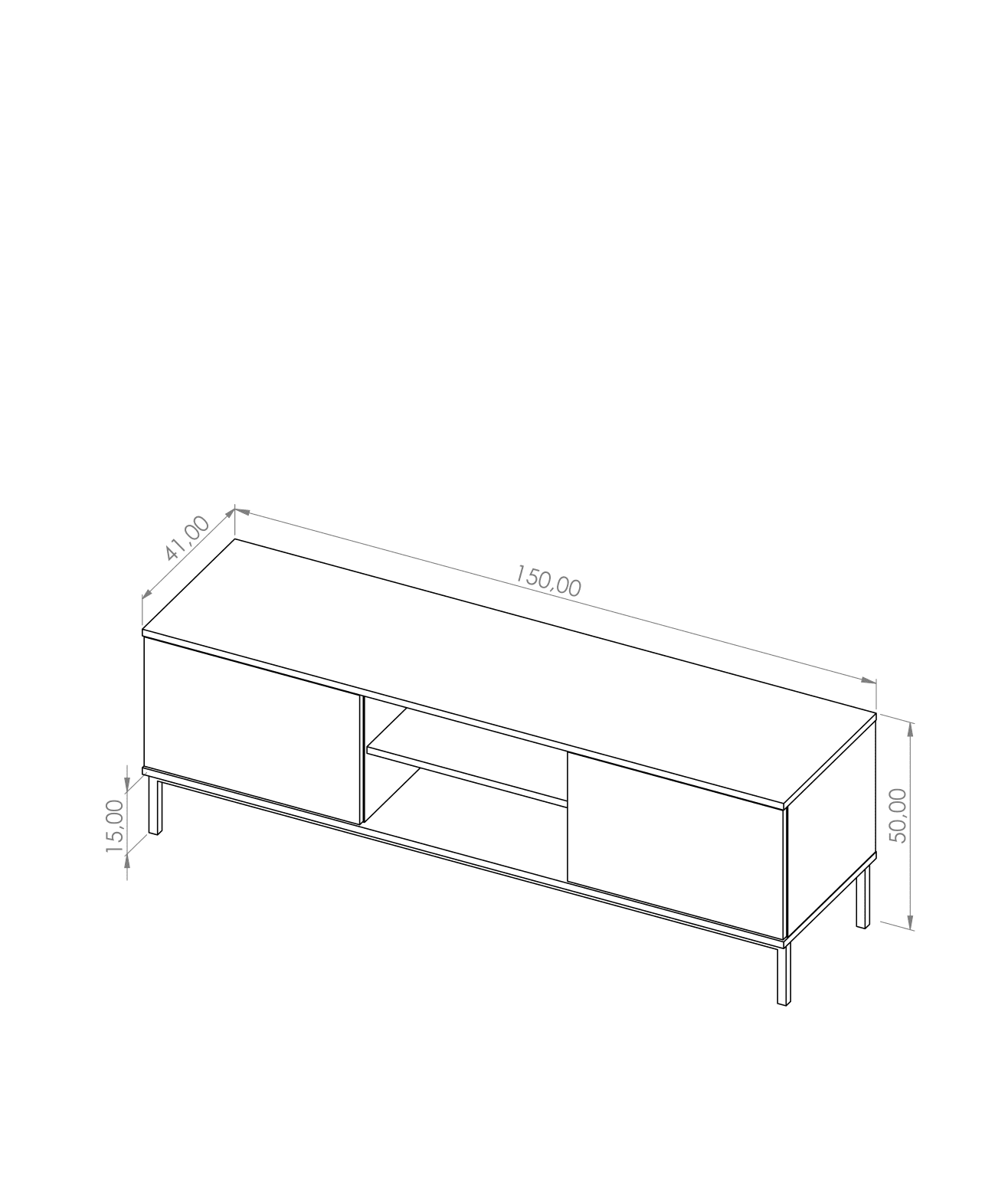 Querty 05 TV Cabinet 150cm - Image 11