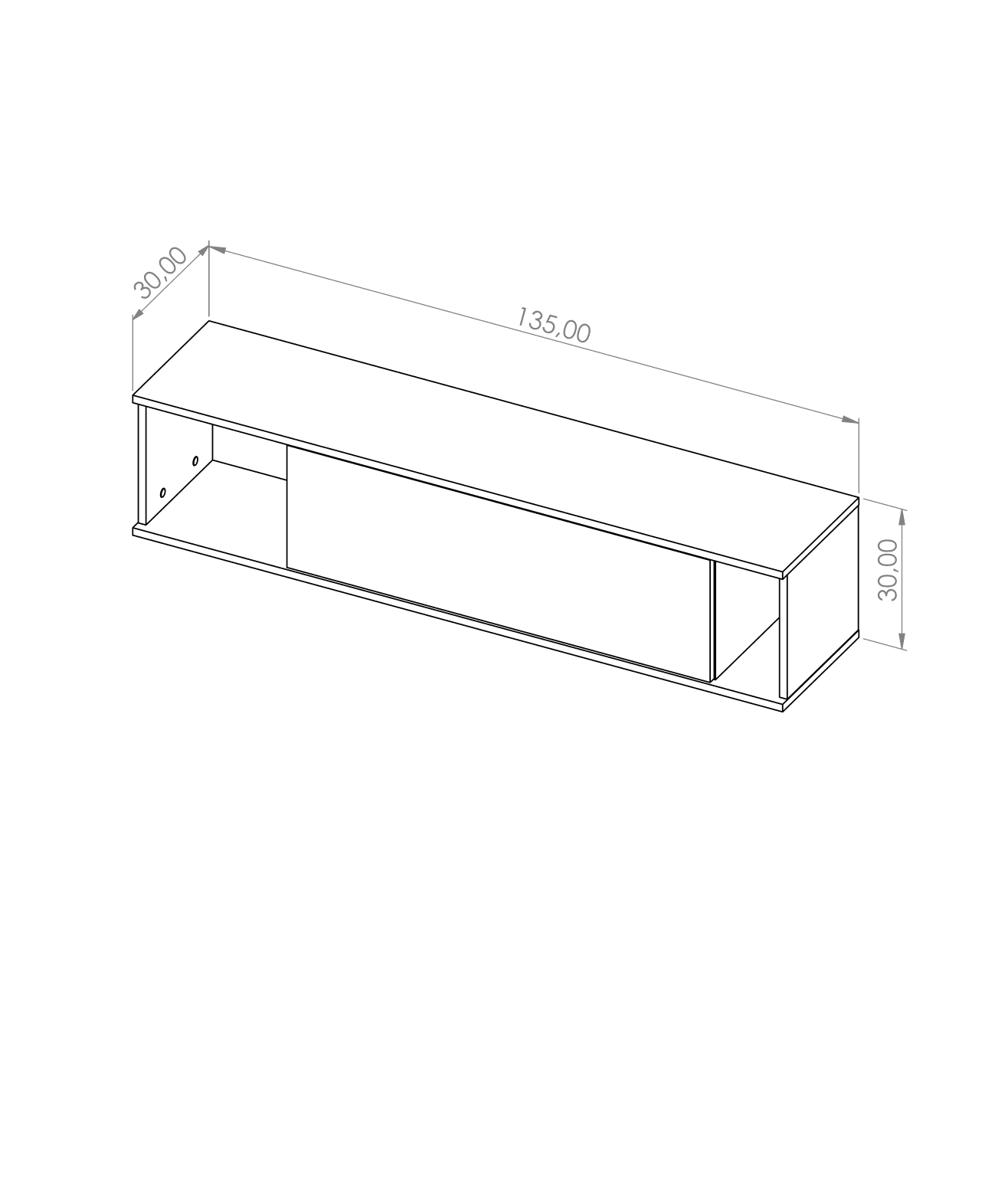 Querty 06 Wall Shelf 135cm - Image 11