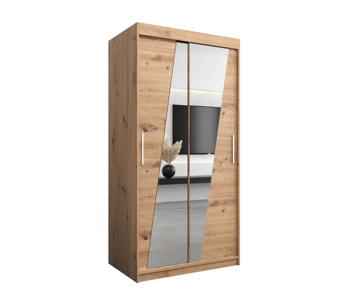 Rhomb Sliding Door Wardrobe 100cm - Image 10