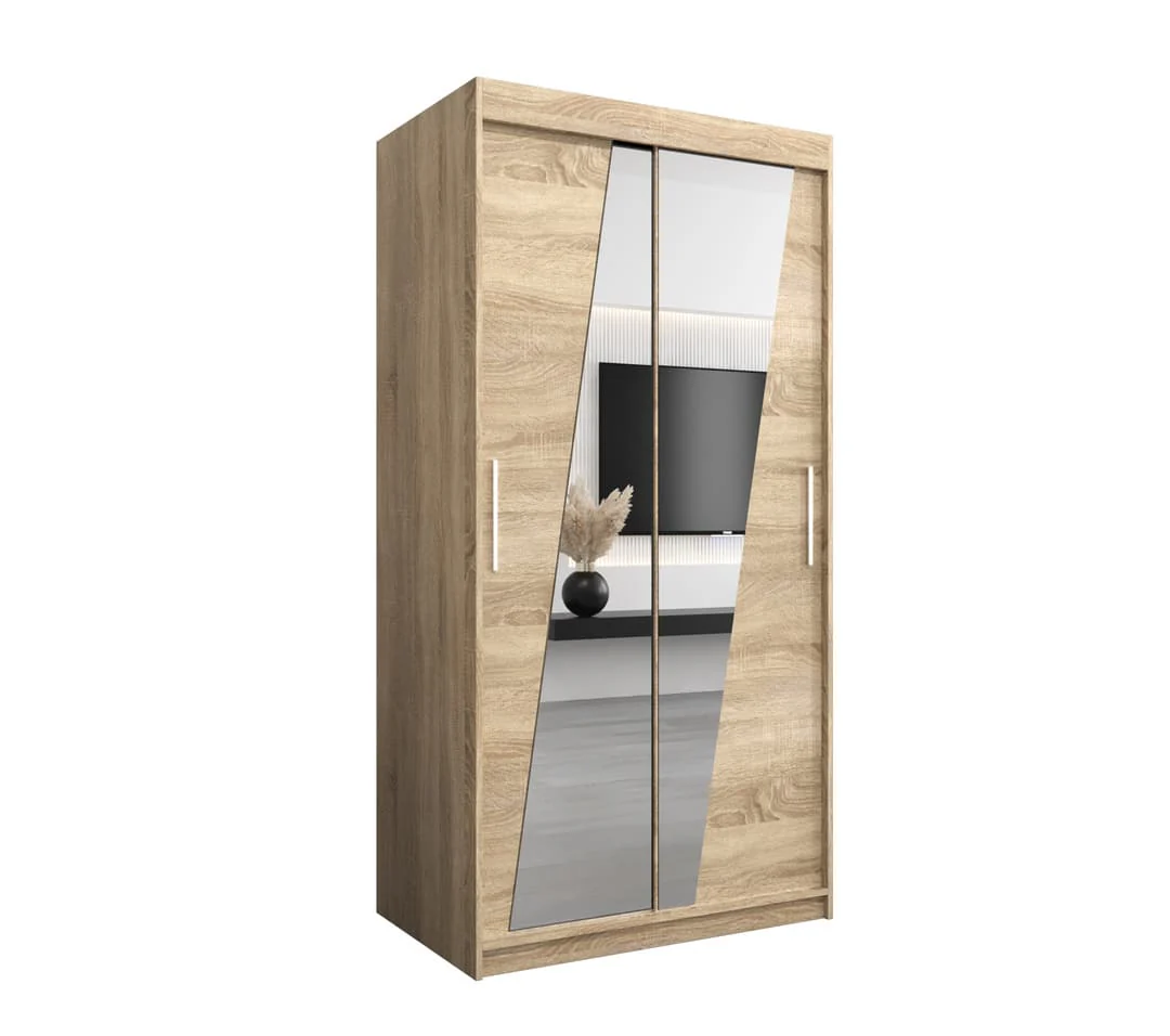 Rhomb Sliding Door Wardrobe 100cm - Image 14