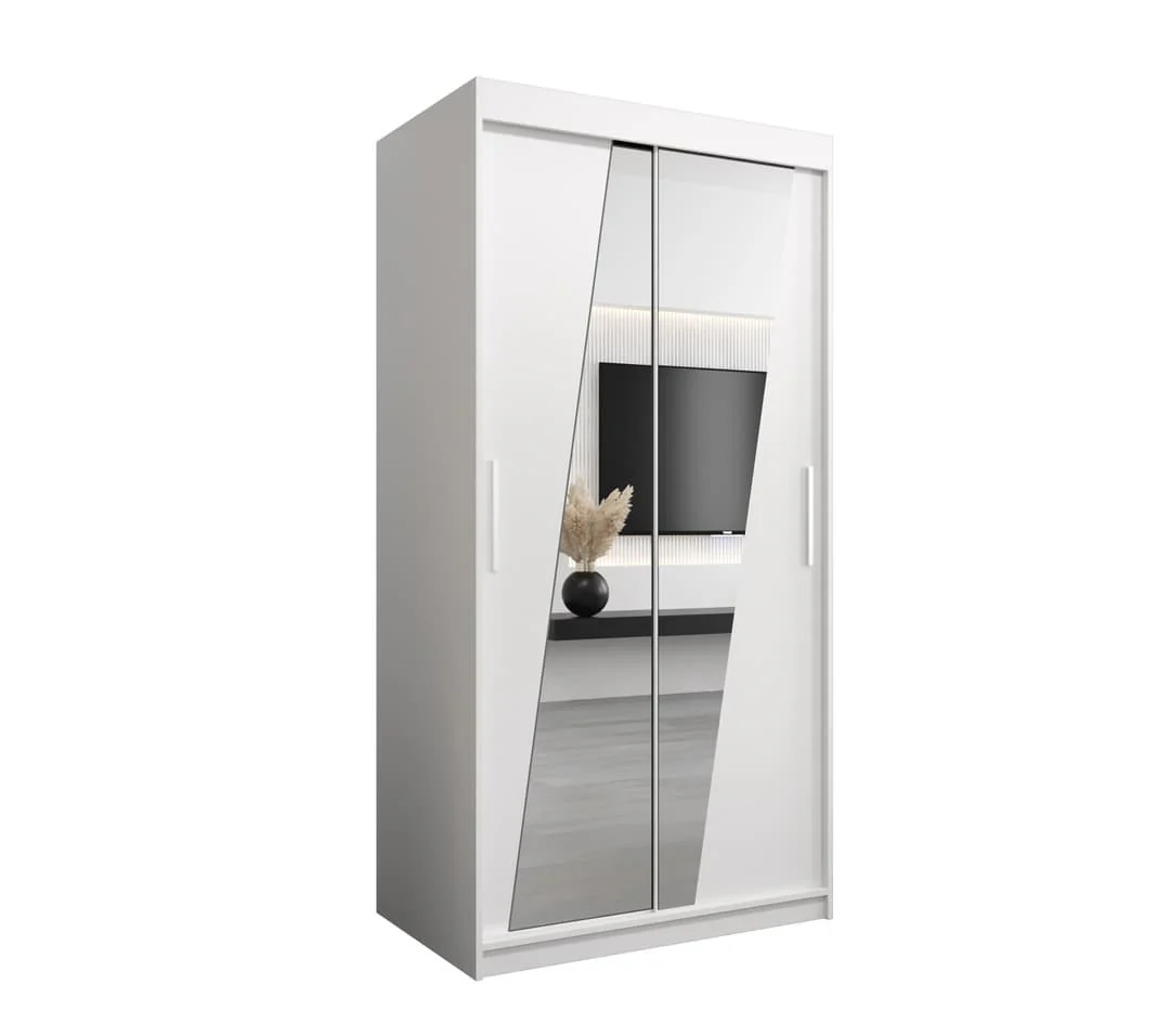 Rhomb Sliding Door Wardrobe 100cm - Image 2