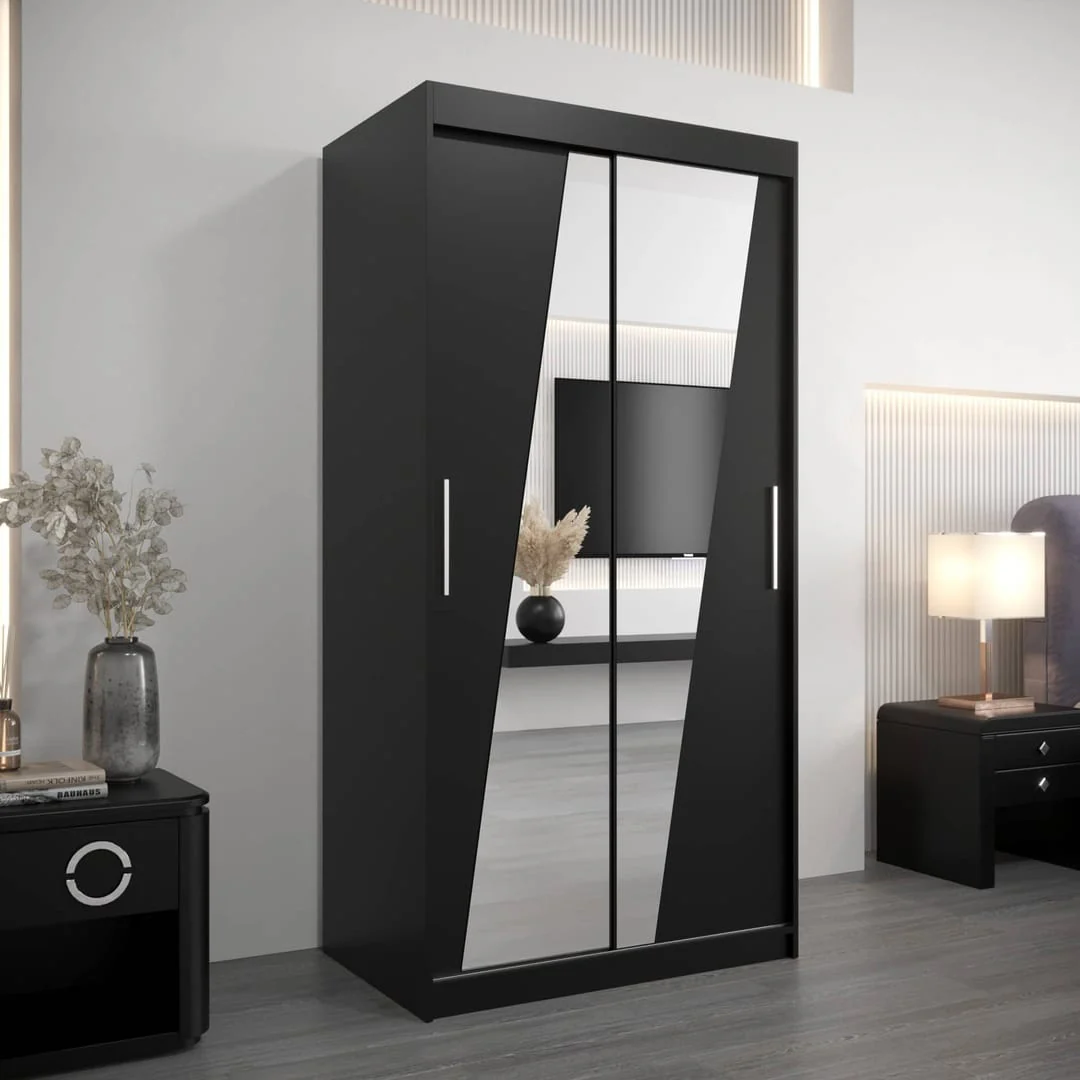 Rhomb Sliding Door Wardrobe 100cm - Image 5