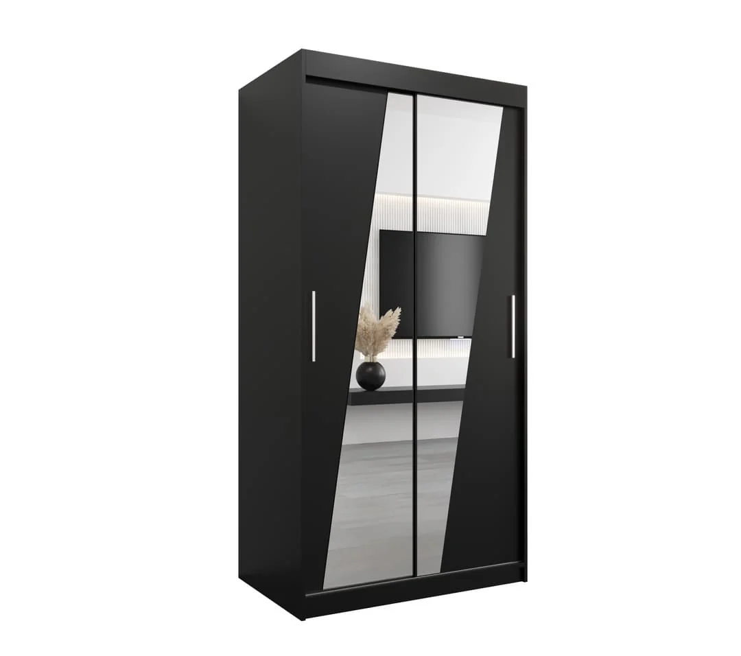 Rhomb Sliding Door Wardrobe 100cm - Image 6
