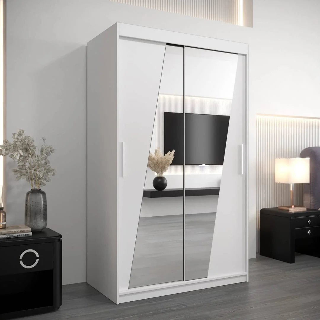 Rhomb Sliding Door Wardrobe 120cm - Image 5