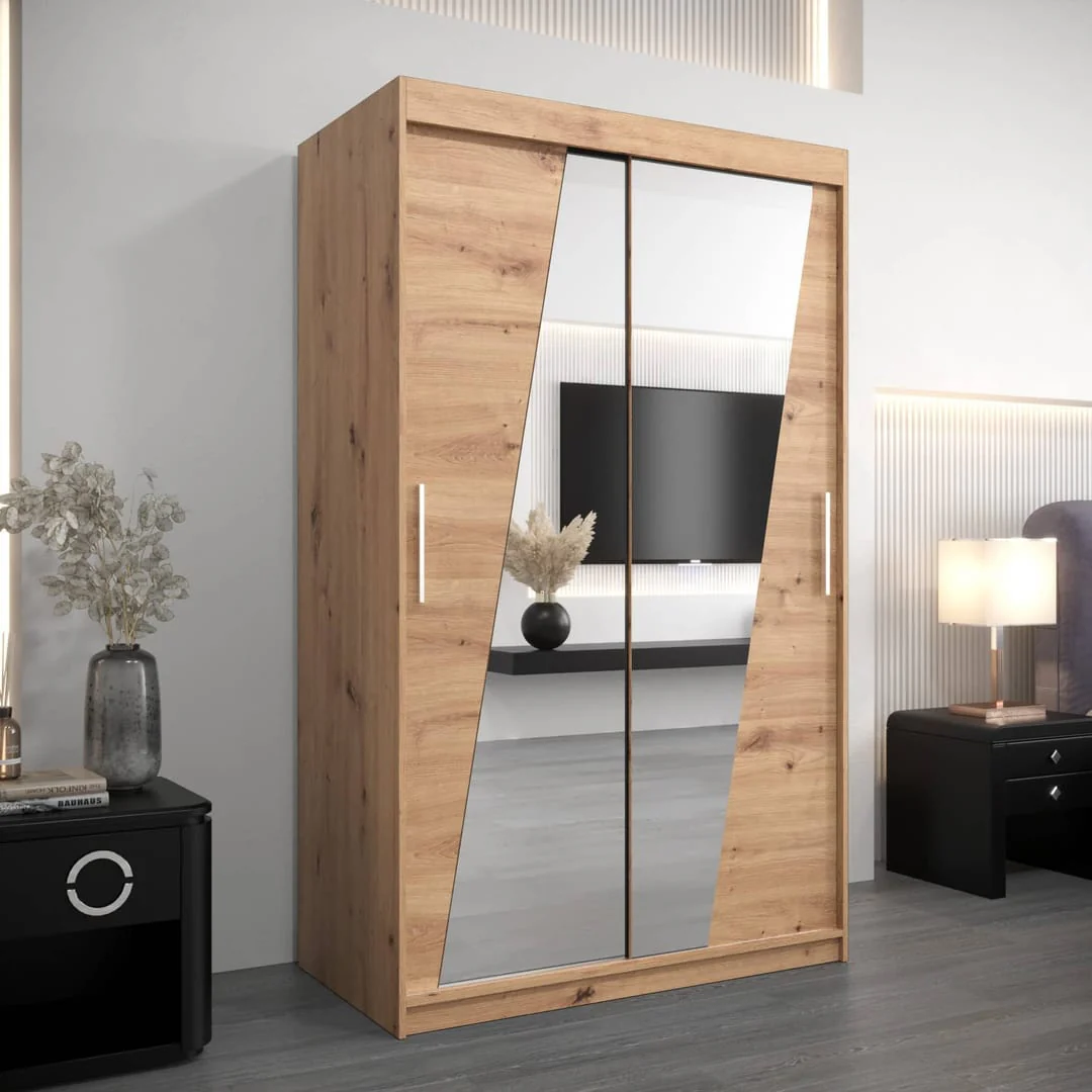 Rhomb Sliding Door Wardrobe 120cm - Image 9