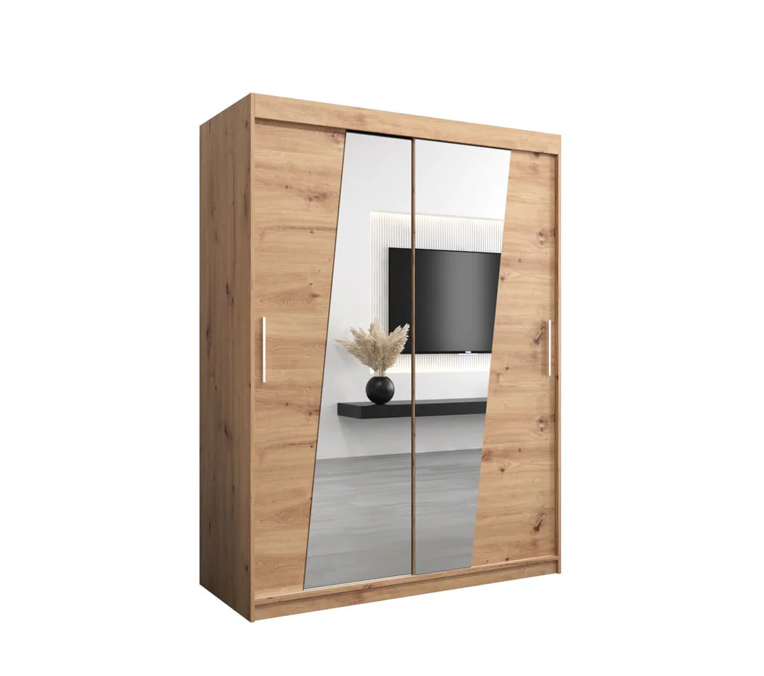 Rhomb Sliding Door Wardrobe 150cm - Image 2