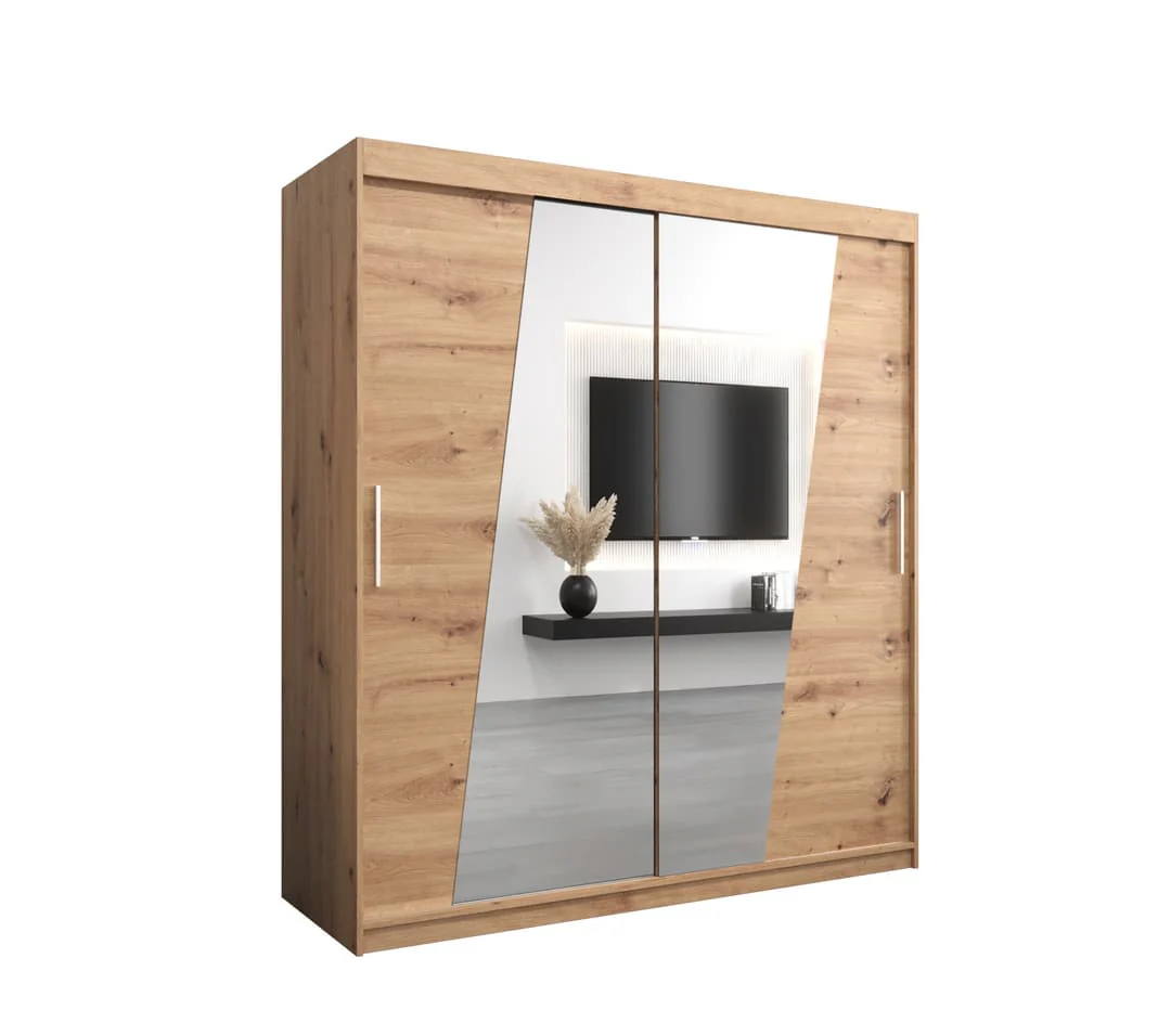 Rhomb Sliding Door Wardrobe 180cm - Image 6