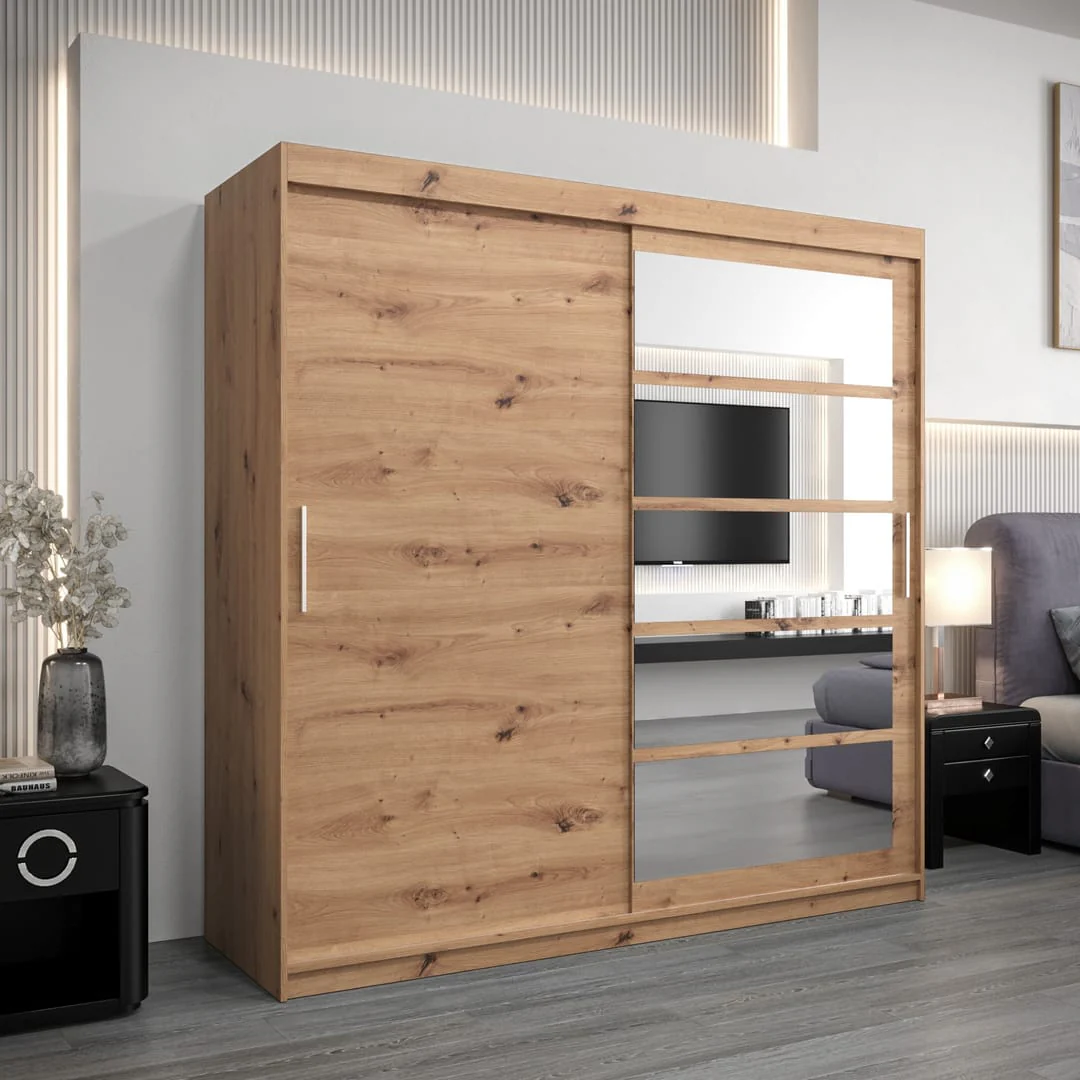 Roma I Sliding Door Wardrobe 200cm - Image 5