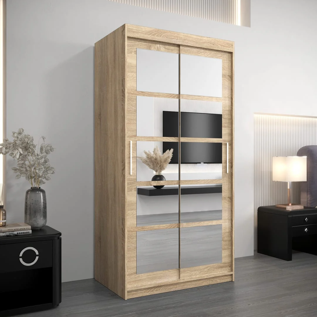 Roma II Sliding Door Wardrobe 100cm - Image 13