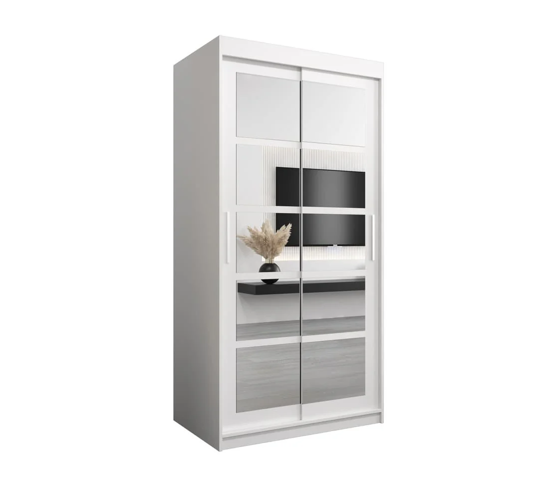 Roma II Sliding Door Wardrobe 100cm - Image 2