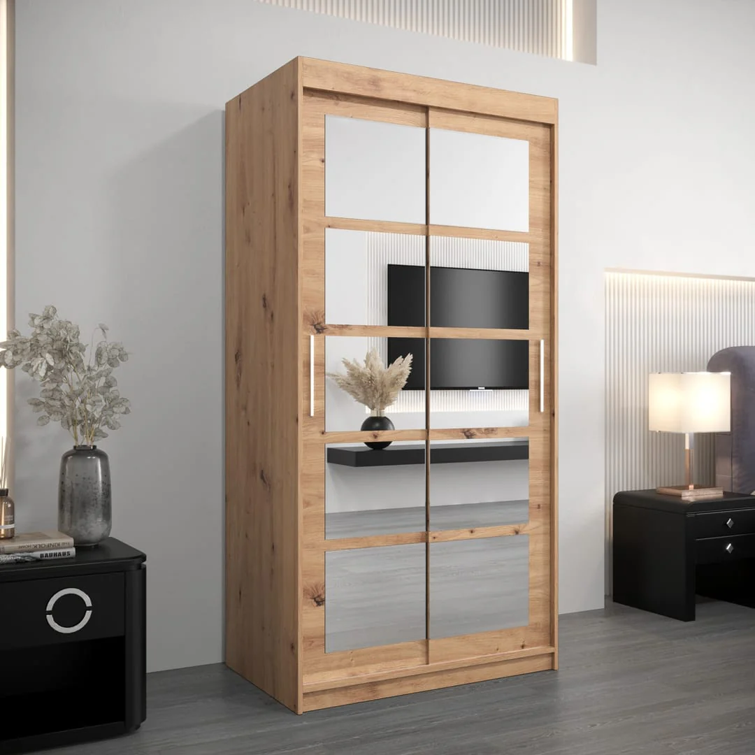 Roma II Sliding Door Wardrobe 100cm - Image 5