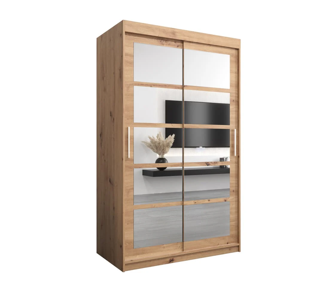 Roma II Sliding Door Wardrobe 120cm - Image 2