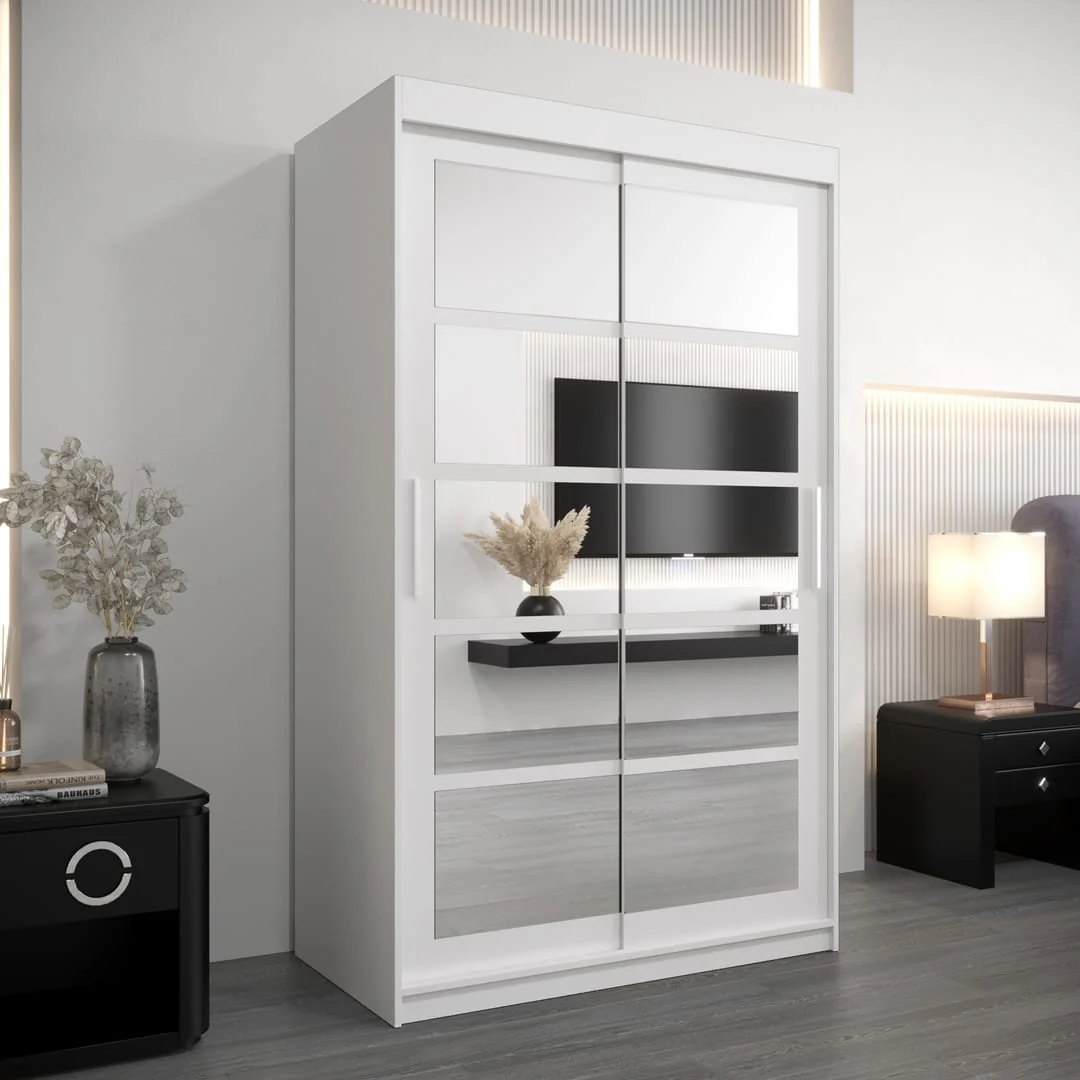 Roma II Sliding Door Wardrobe 120cm - Image 5