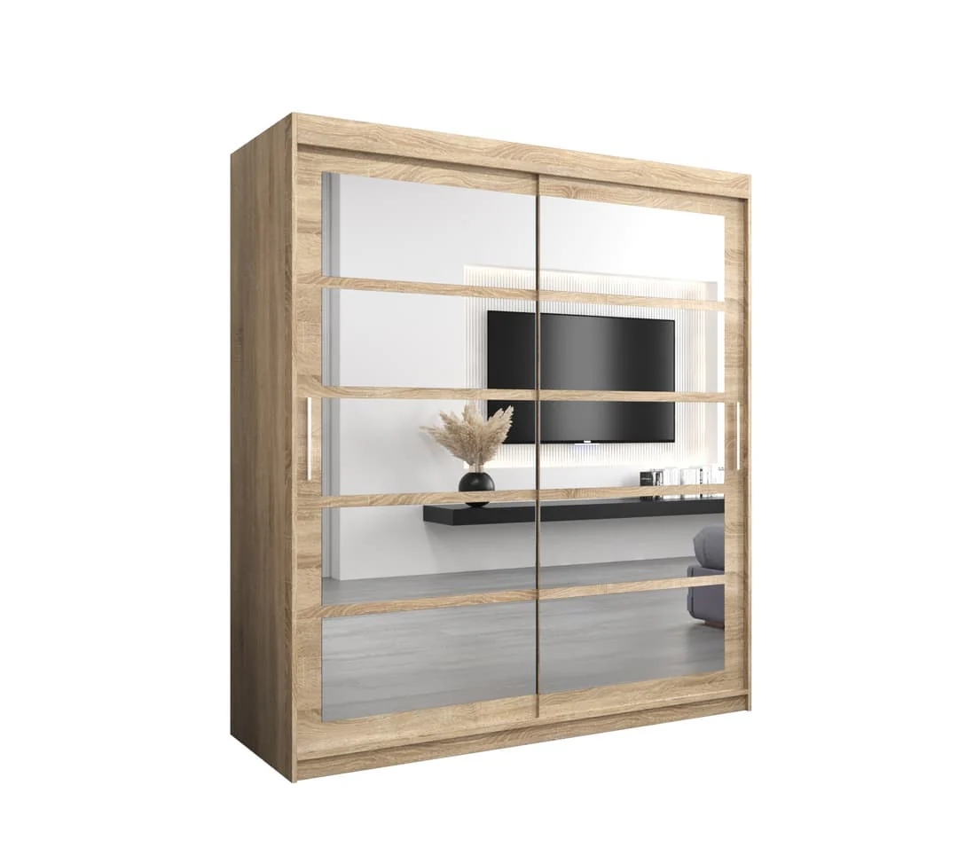 Roma II Sliding Door Wardrobe 180cm - Image 5