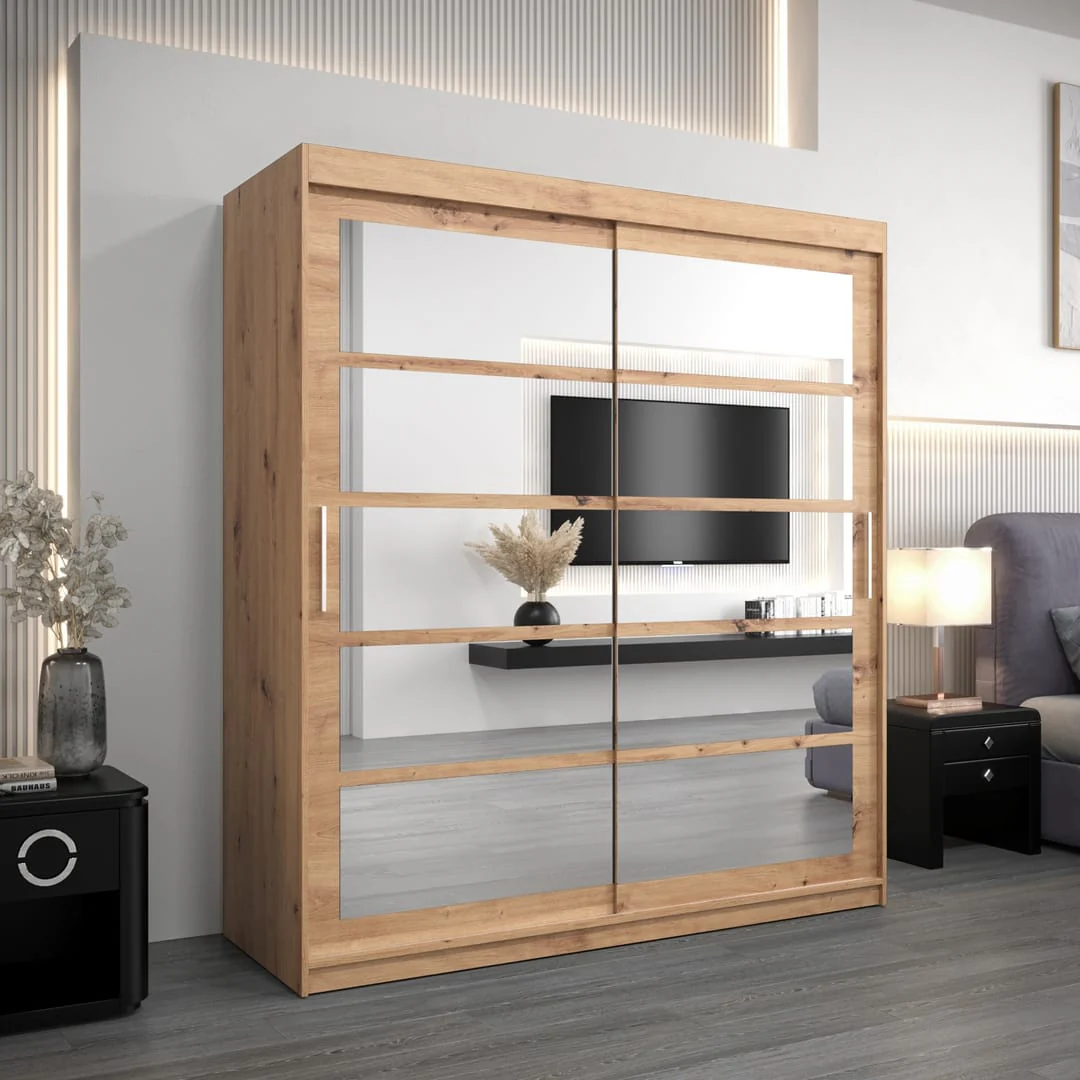 Roma II Sliding Door Wardrobe 180cm - Image 9