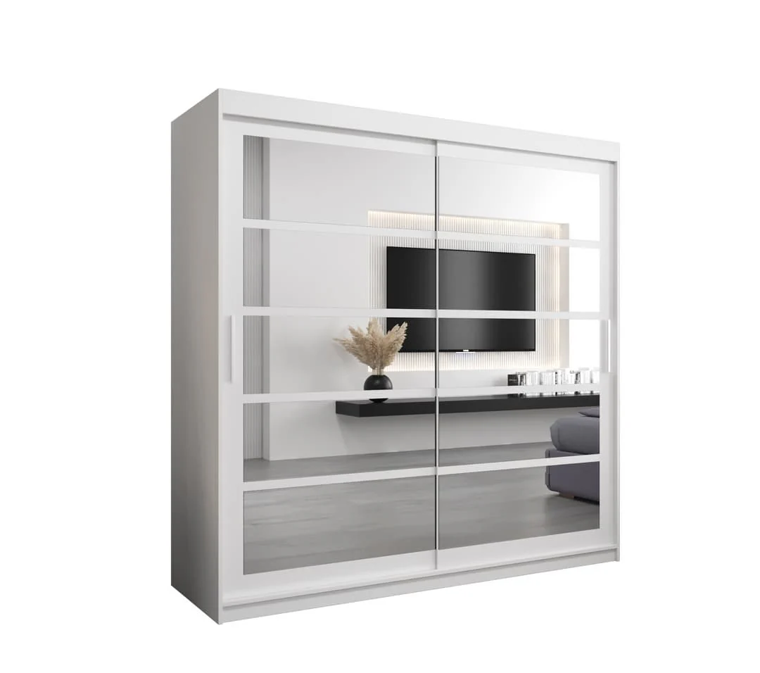 Roma II Sliding Door Wardrobe 200cm - Image 2