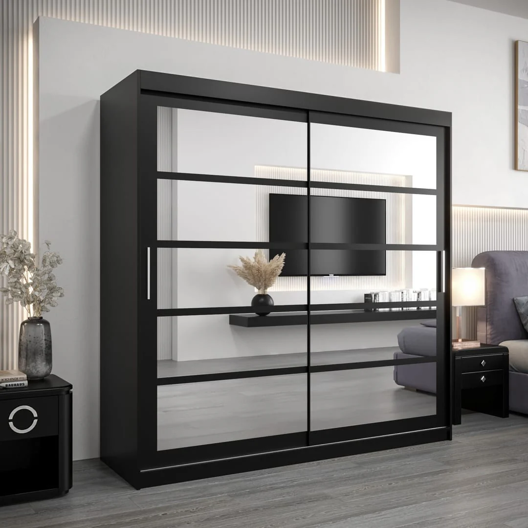 Roma II Sliding Door Wardrobe 200cm - Image 9