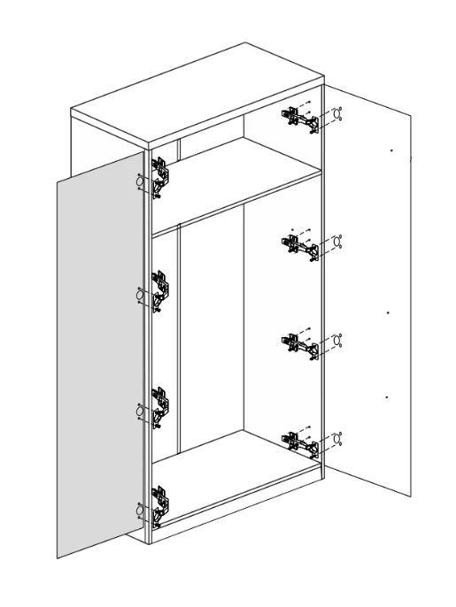Roma Hinged Door Wardrobe 90cm - Image 3