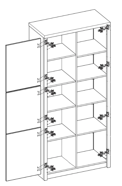 Roma ROM2 Tall Display Cabinet 90cm - Image 2