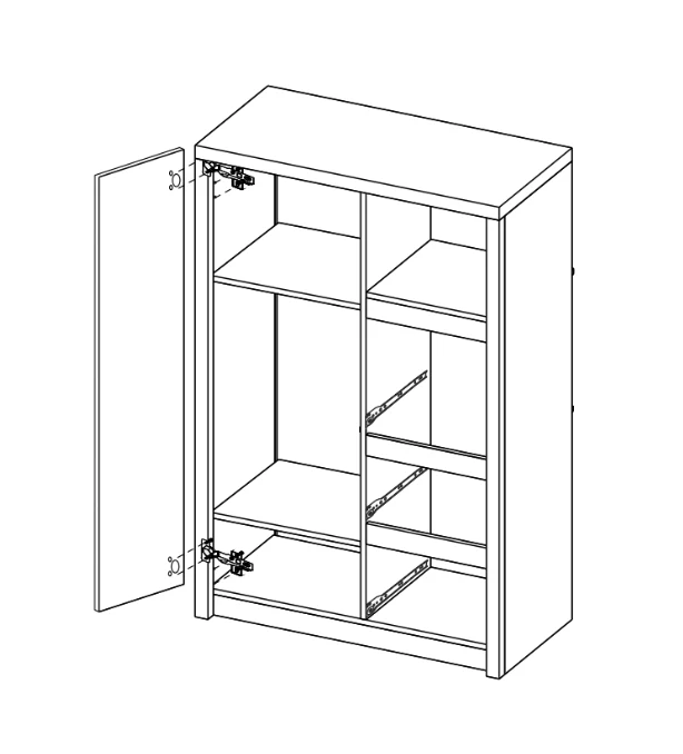 Roma ROM8 Highboard Cabinet 90cm - Image 3
