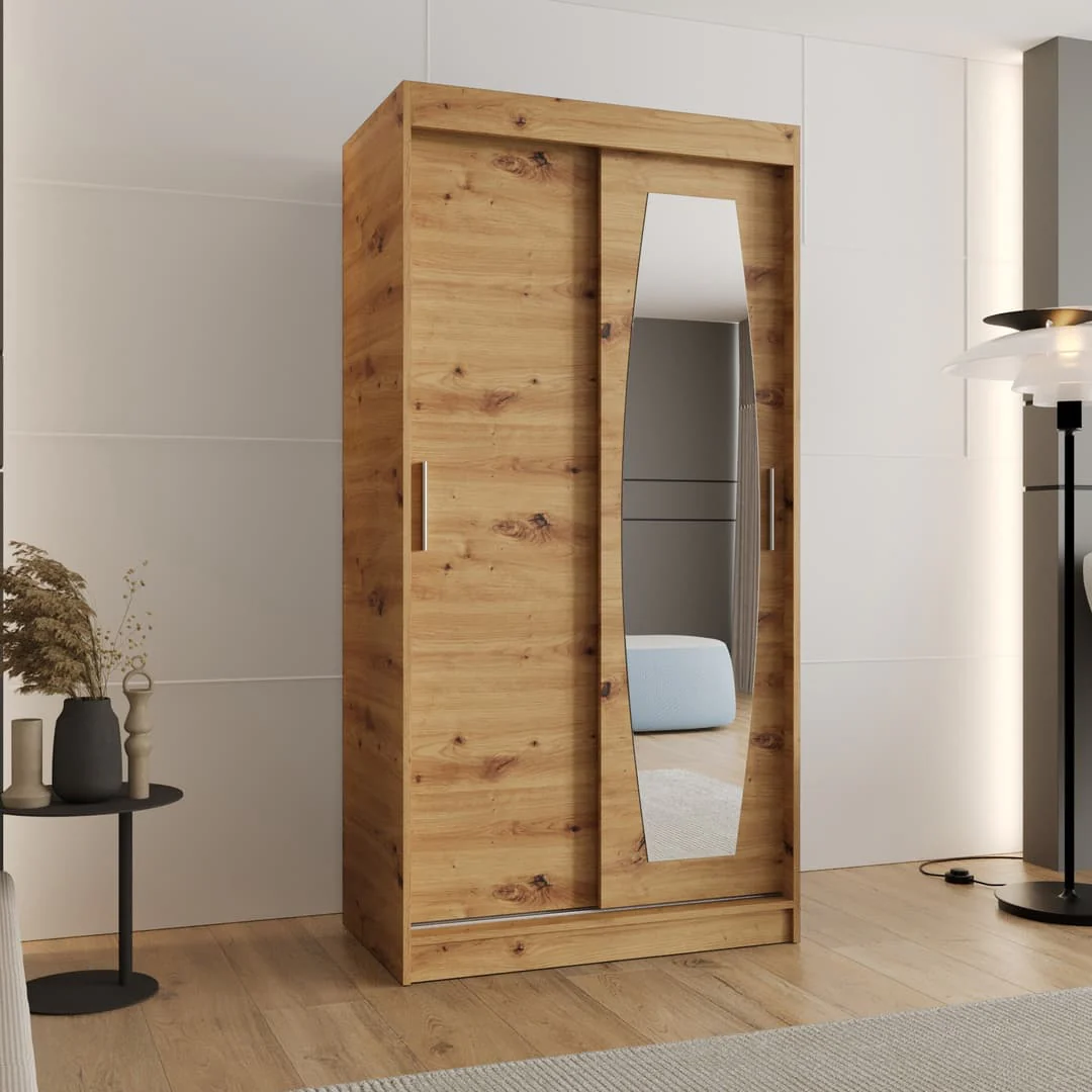 Rossa Sliding Door Wardrobe 100cm - Image 5