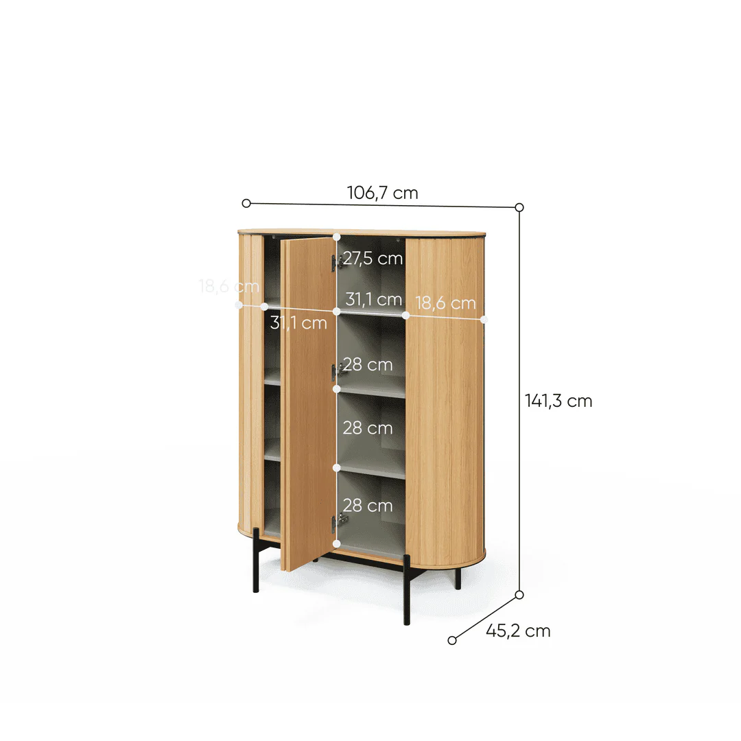 Rotto RT-01 Highboard Cabinet 107cm - Image 5