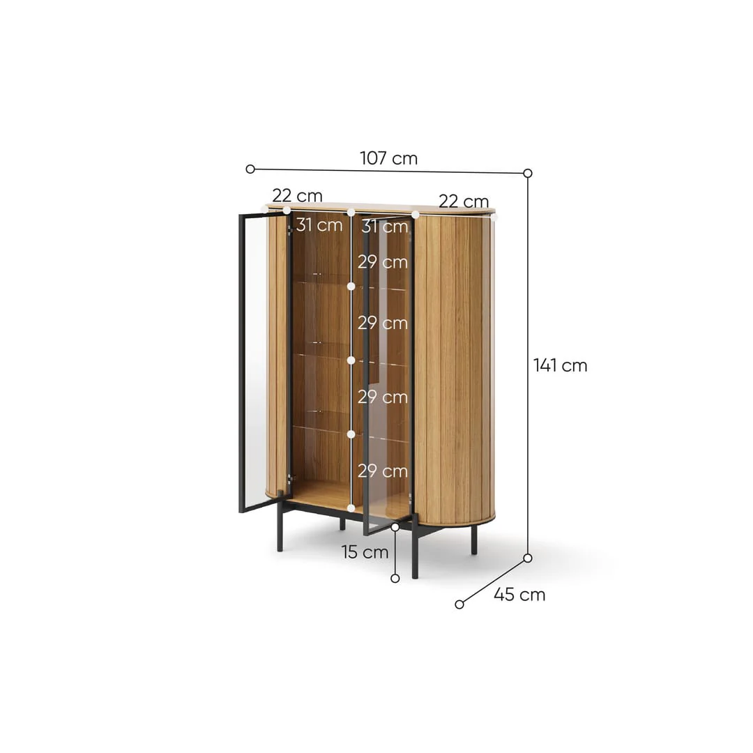 Rotto RT-10 Display Cabinet 107cm - Image 5