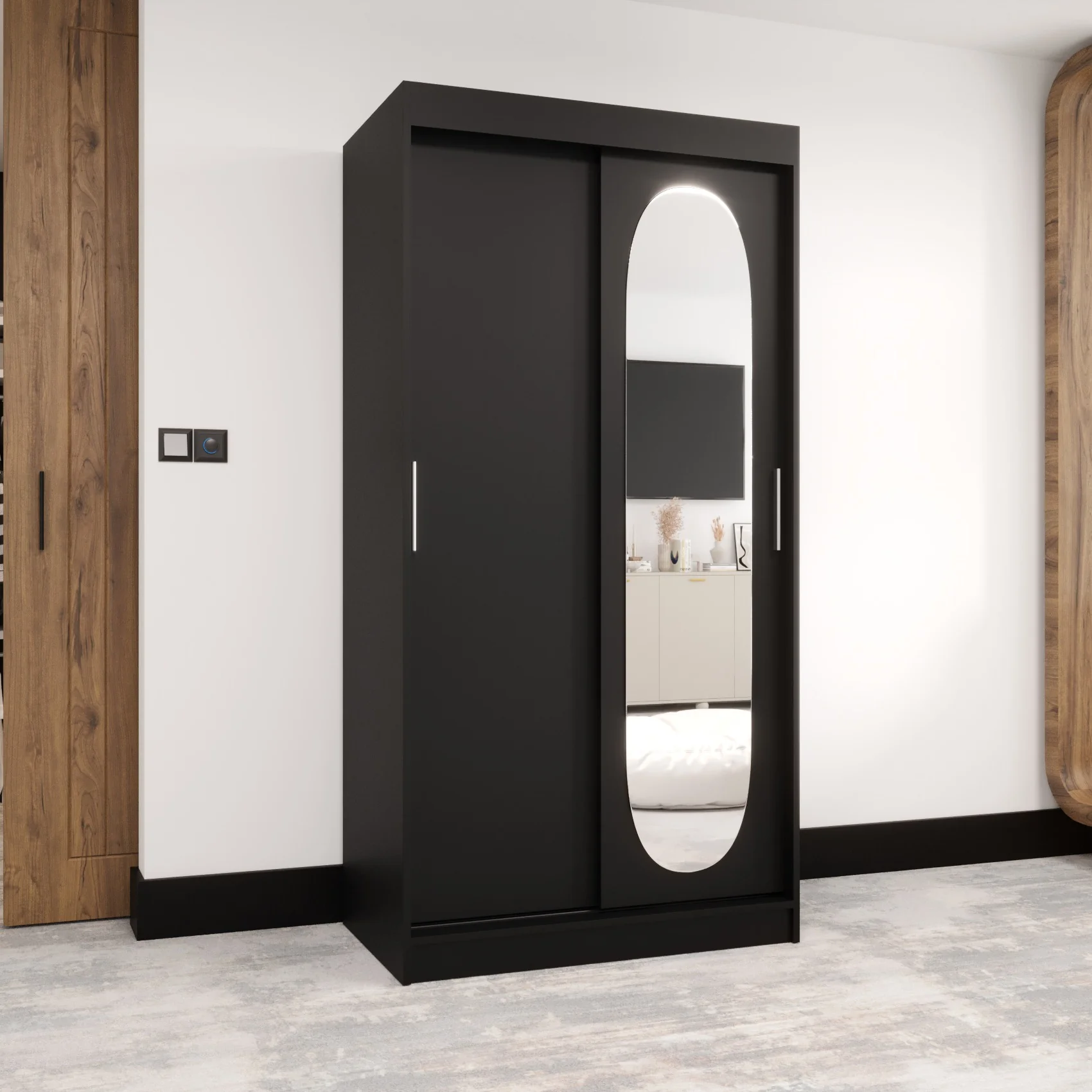 Royal Sliding Door Wardrobe 100cm - Image 13